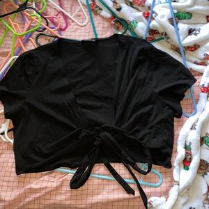 Shein black crop top